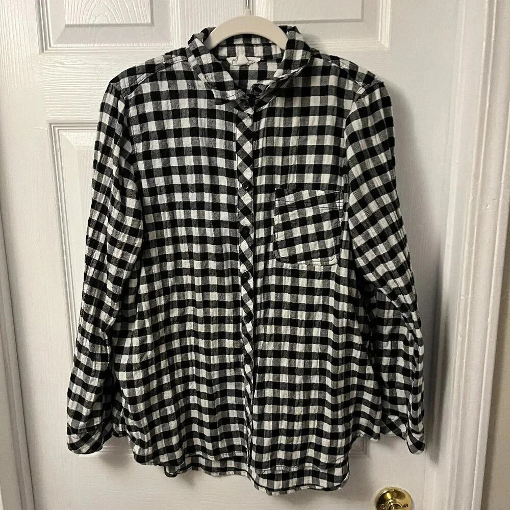 Women’s Beach Lunch Lounge Button Down Top Size XL